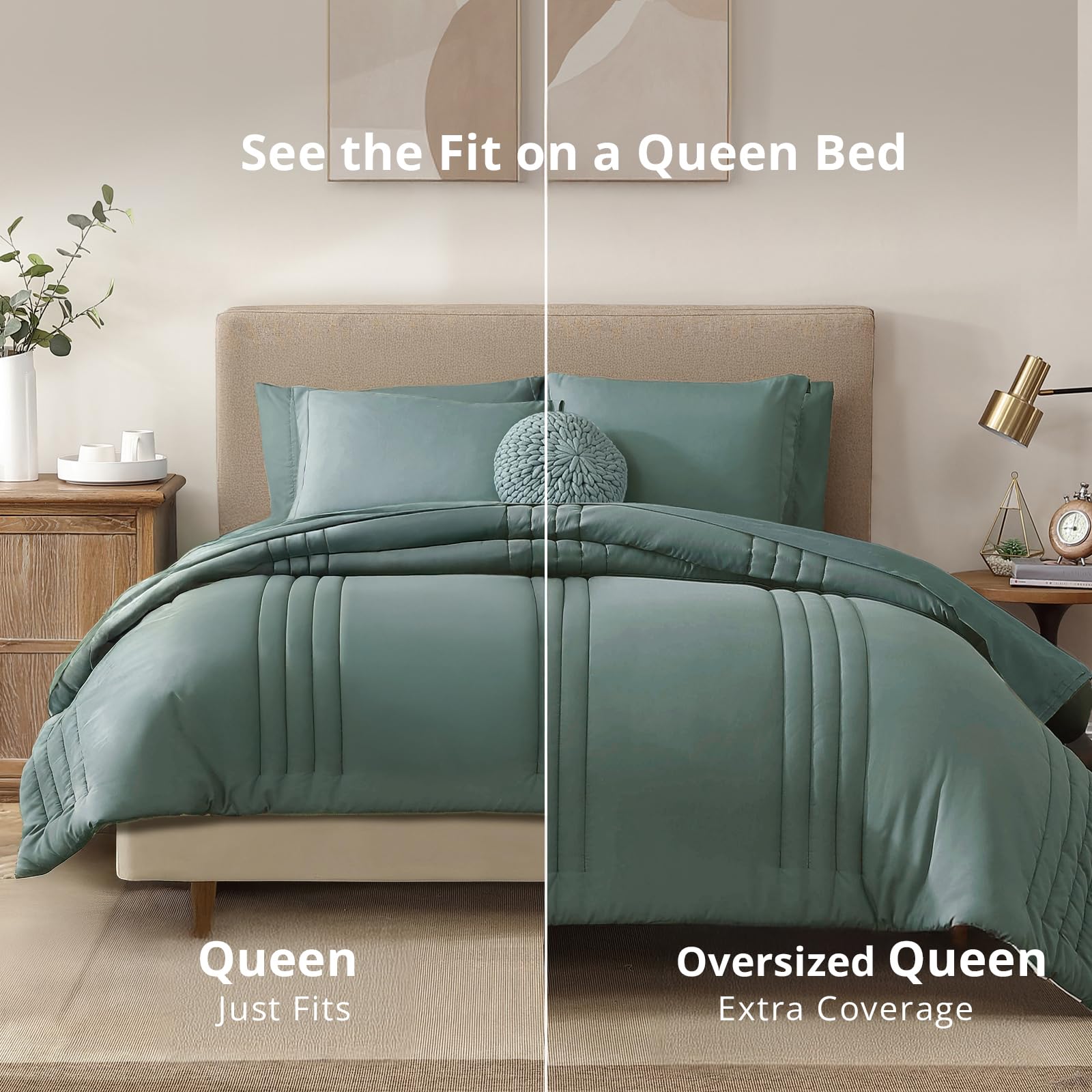 Monbix vacuum-packed bedding before fluffing for compact shipping and easy unpacking
