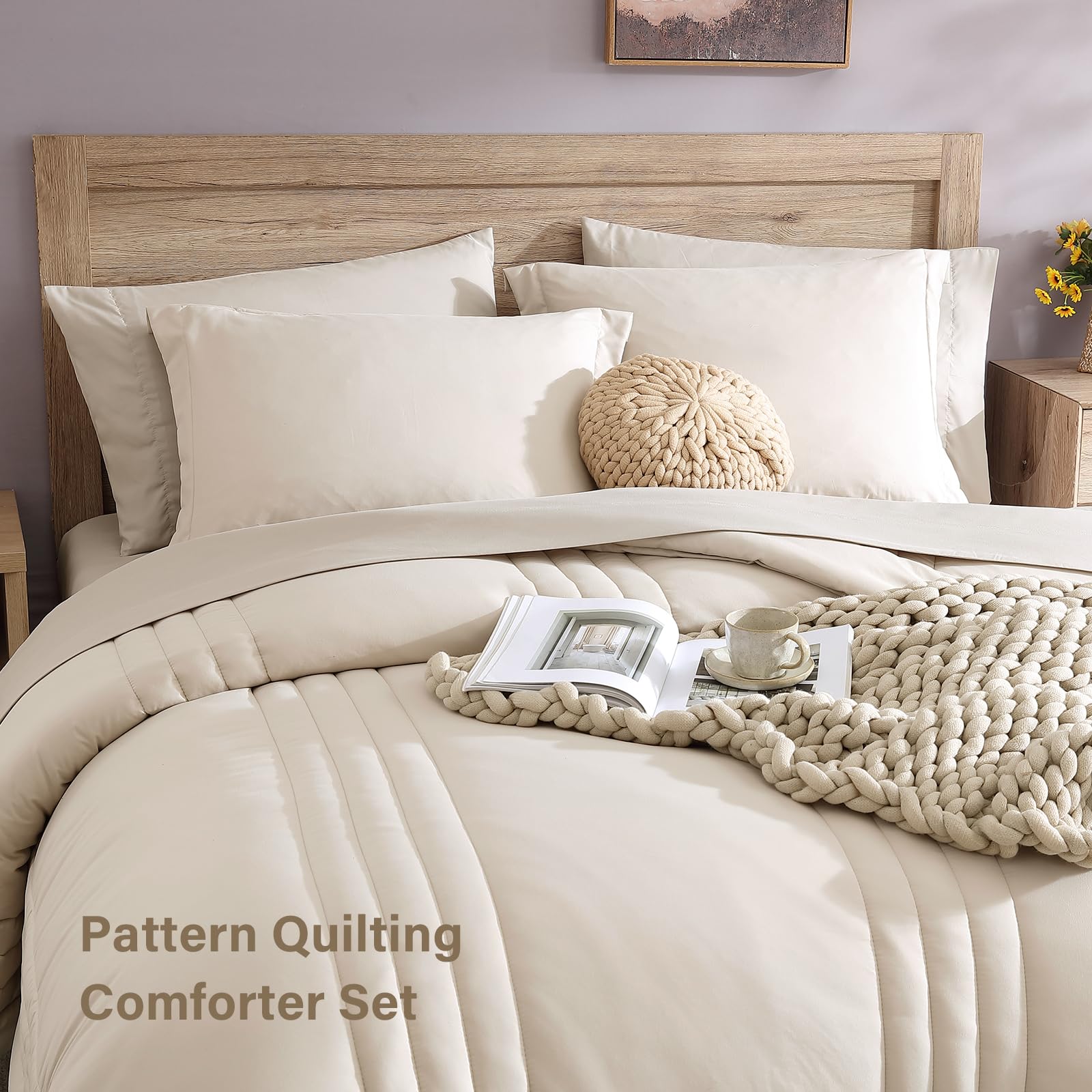 Monbix shams and pillowcases arranged to show coordinated look and easy layering