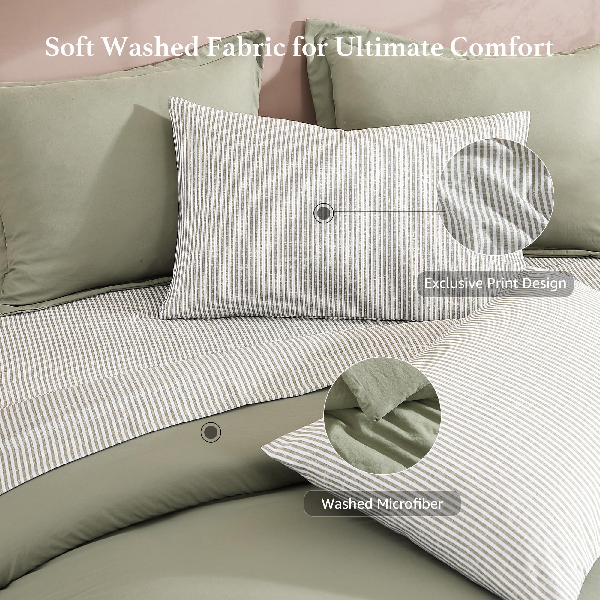Monbix shams and pillowcases arranged on bed, offering a polished matching look