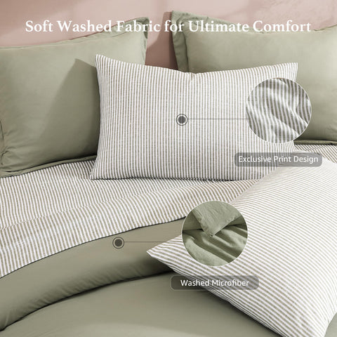 Monbix shams and pillowcases arranged on bed, offering a polished matching look