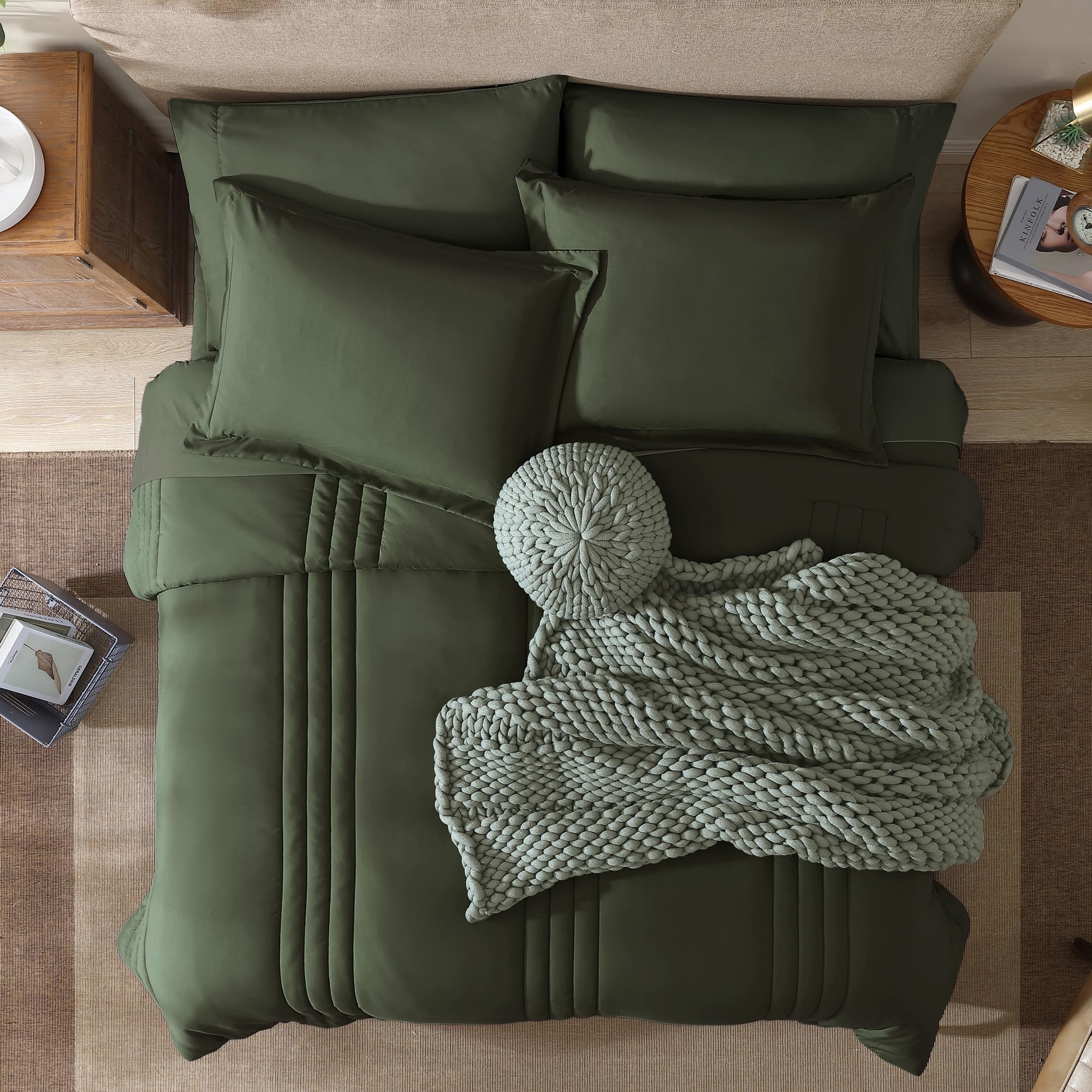 Monbix shams and pillowcases detail showing matching set convenience benefit