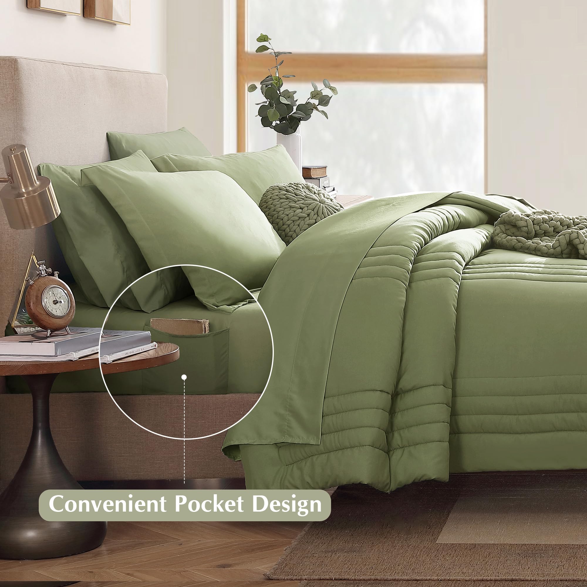 Monbix shams and pillowcases display showing coordinated bedding and clean style