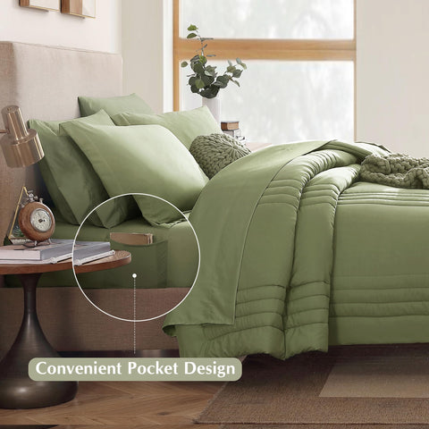 Monbix shams and pillowcases display showing coordinated bedding and clean style