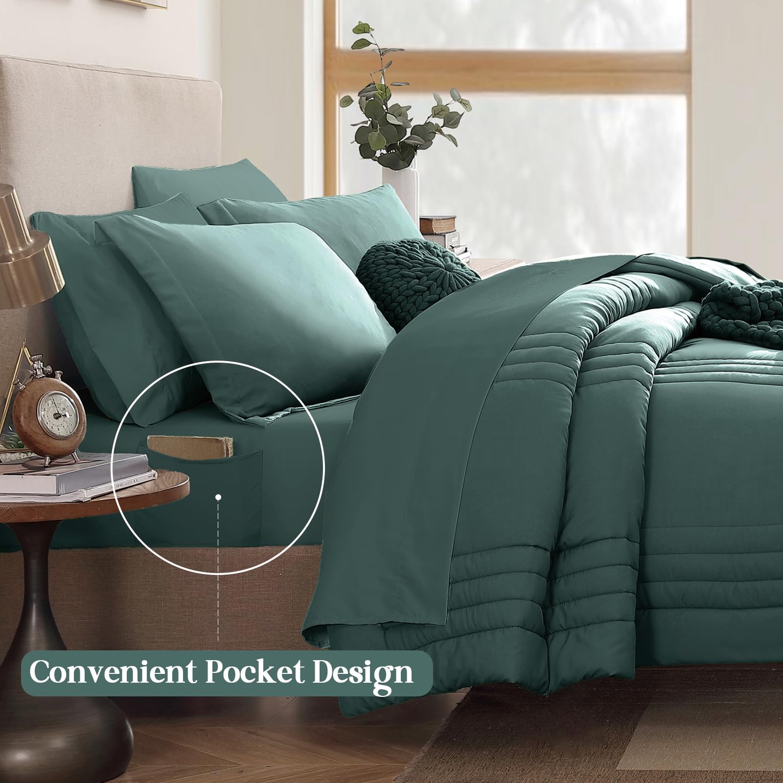 Monbix flat-lay of sheets and shams showing matching set coordination