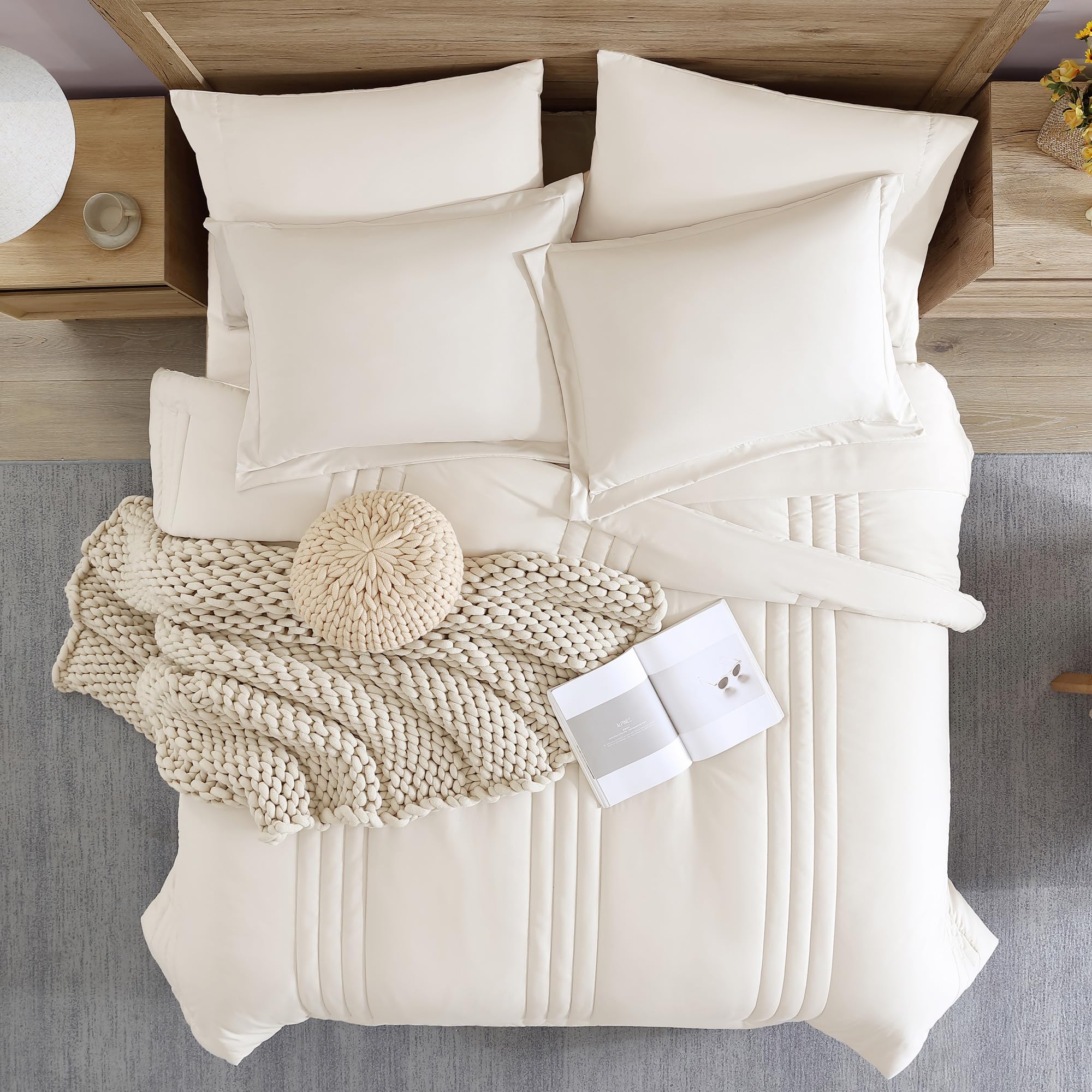 Monbix folded sheets and pillowcases showing smooth fabric feel