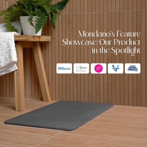 Mondano lifestyle shot in bathroom illustrating elegant, low-maintenance luxury