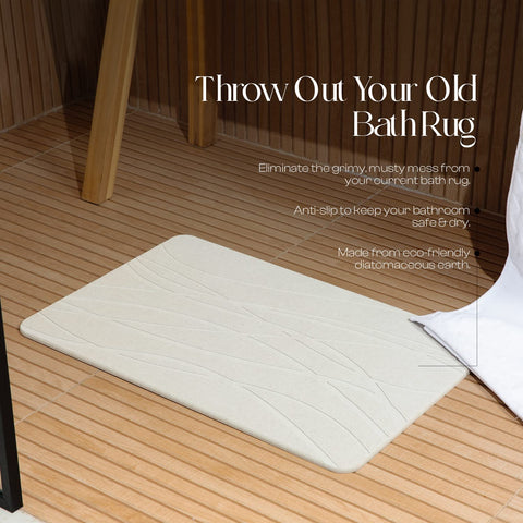 Mondano mat next to toilet to show scale and space-saving benefit