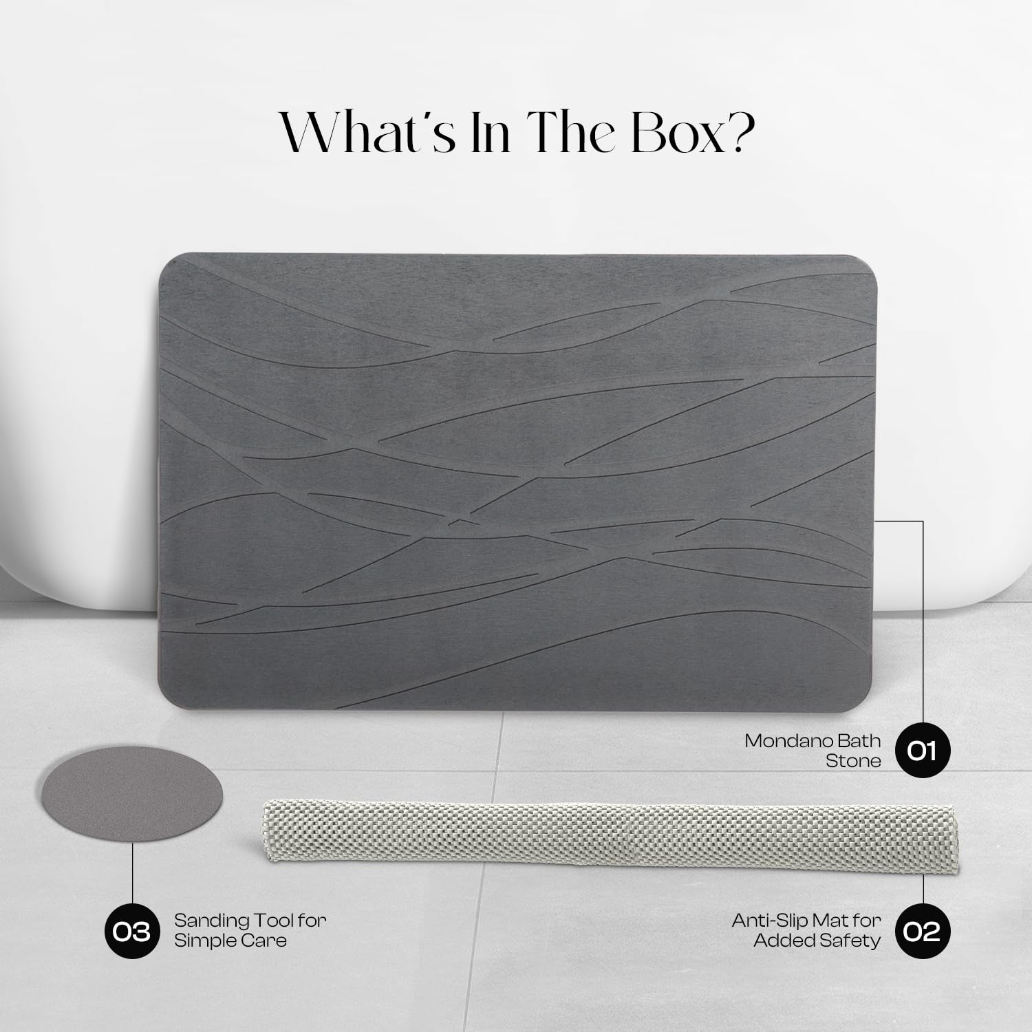 Mondano side profile showing mat thickness and durable construction benefit