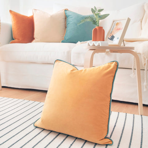 MONDAY MOOSE pillows in a reading nook adding comfort and style