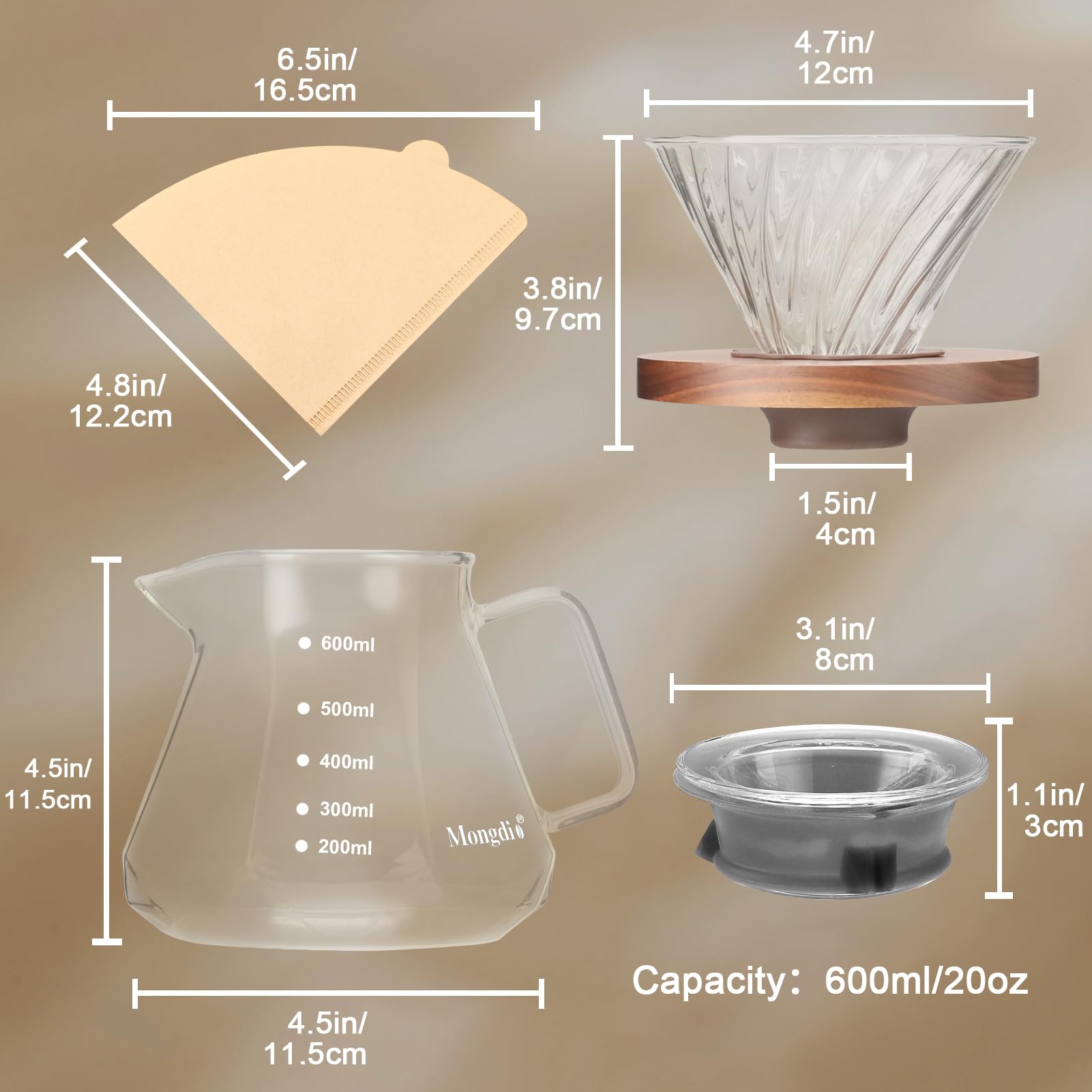 Mongdio pouring brewed coffee into mugs demonstrating smooth spill-free flow