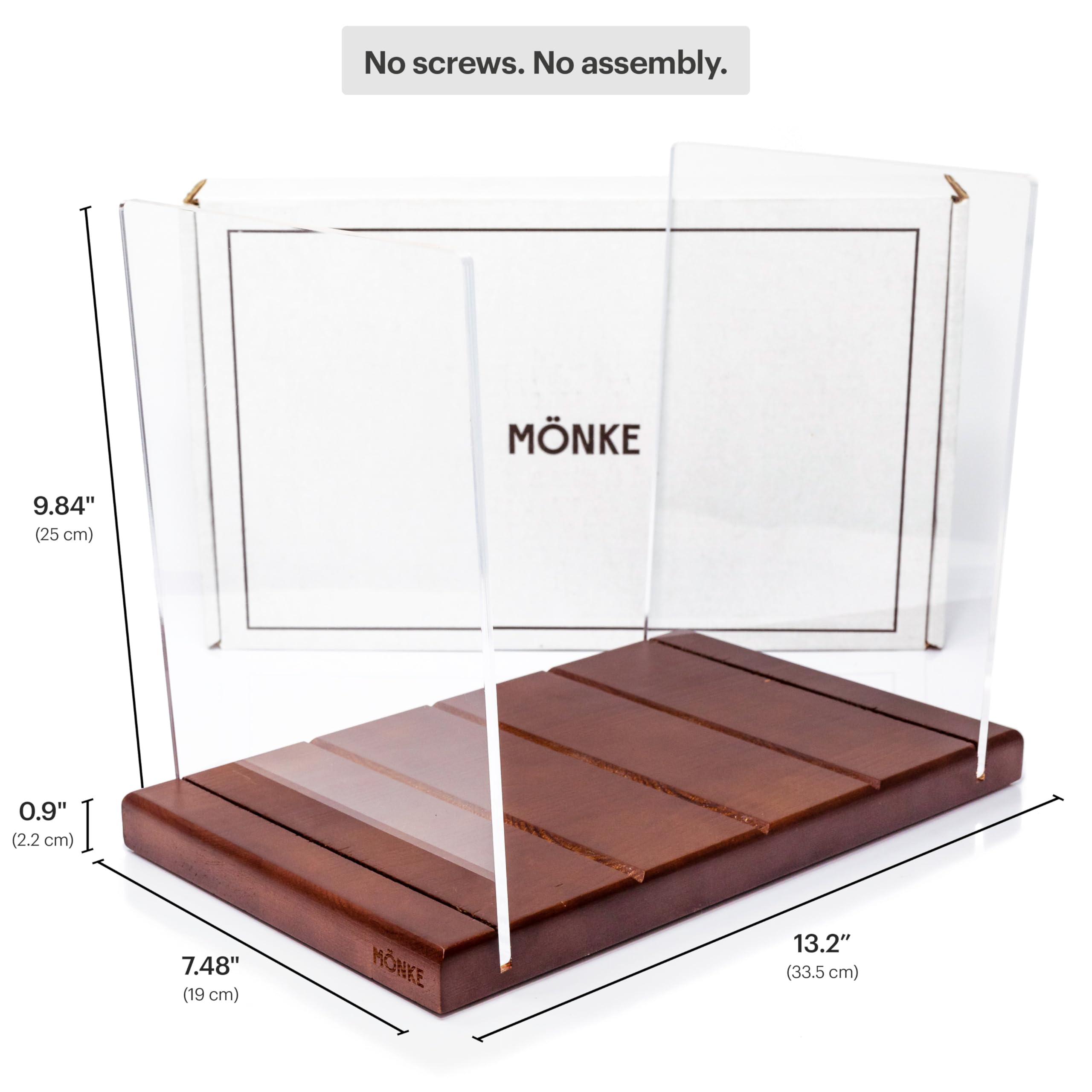 MÖNKE label and finish close-up revealing polished brown tone and quality