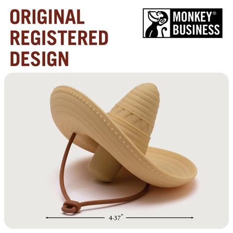 Monkey Business Elcorko next to a hand for size comparison, compact and portable