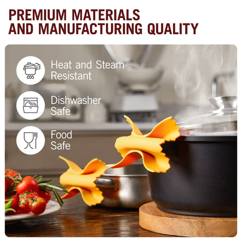 Monkey Business penne sleeves fitted on pan handle offering heat protection and secure grip