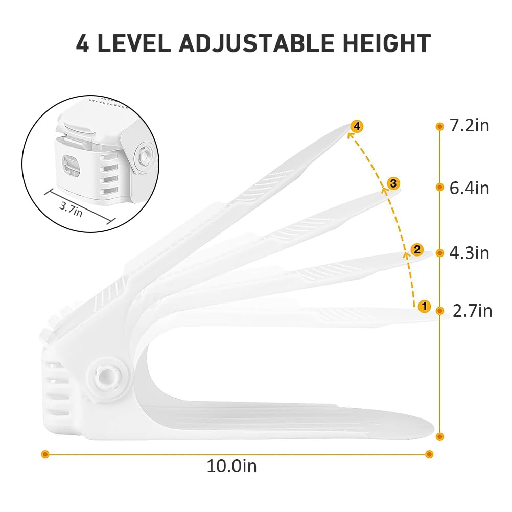 Monlity adjustable height demo showing four levels and quick one-step adjustment benefit