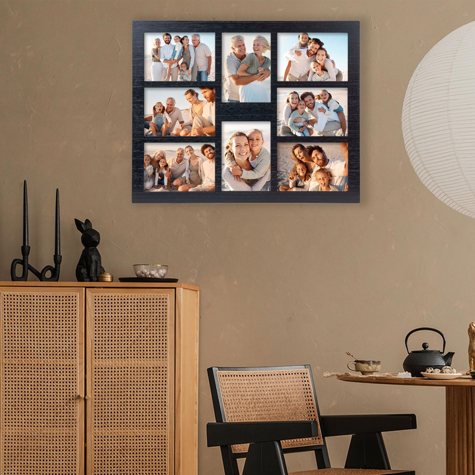 MONT PLEASANT framed photos installed showing organized memories and styling benefit