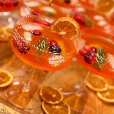 Montex glasses on a styled dining table demonstrating entertaining-ready elegance