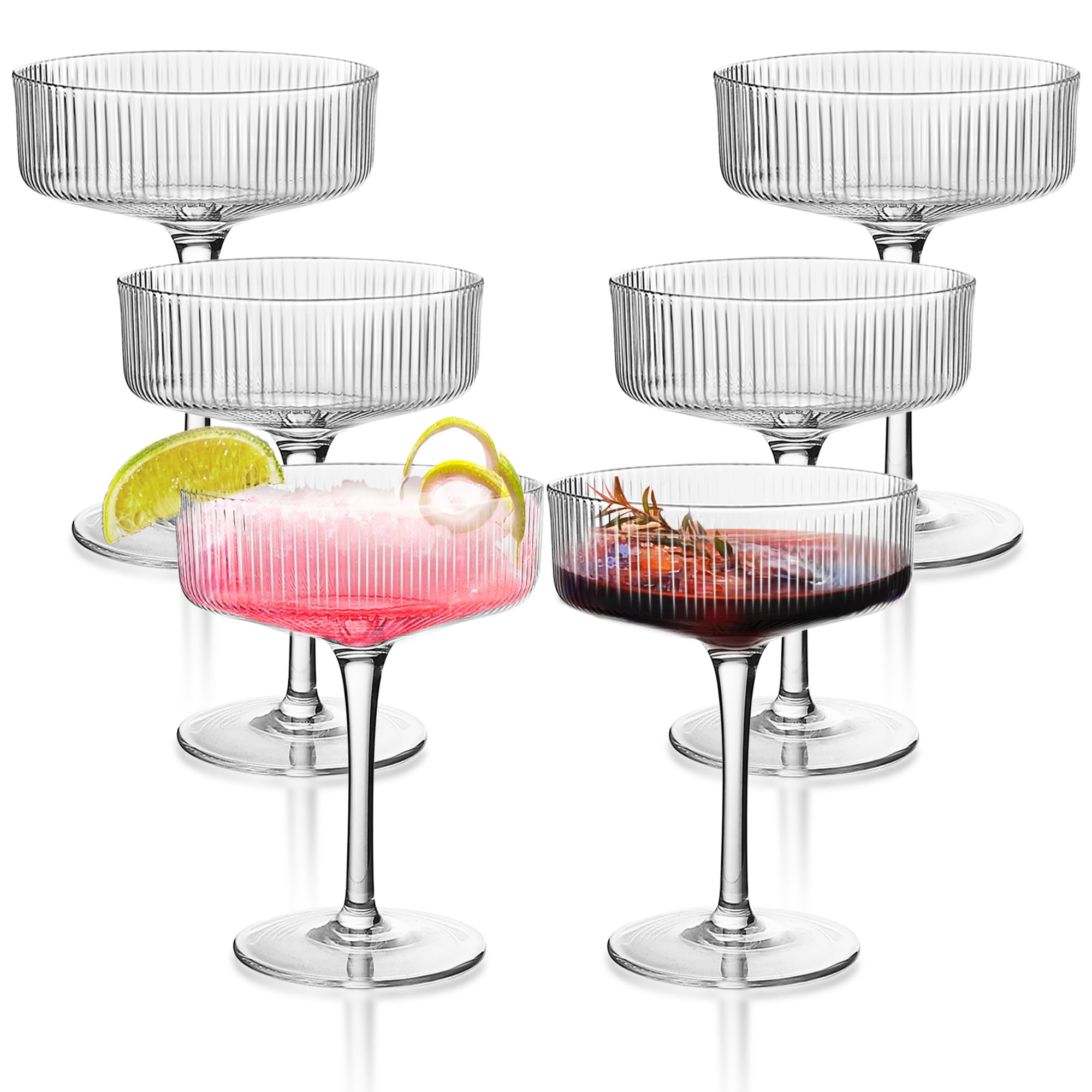 Montex front packaging showing set of six elegant coupes and protection