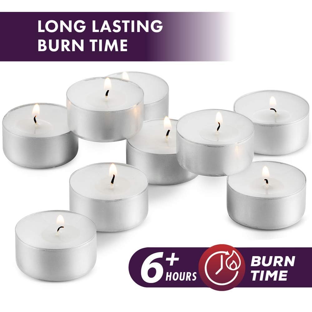 MontoPack tealights arranged on table setting adding warm ambiance to event