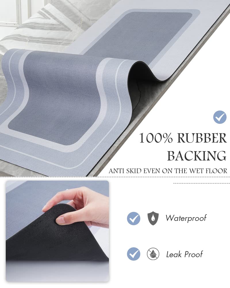 MontVoo rubber backing detail demonstrating anti-slip floor grip