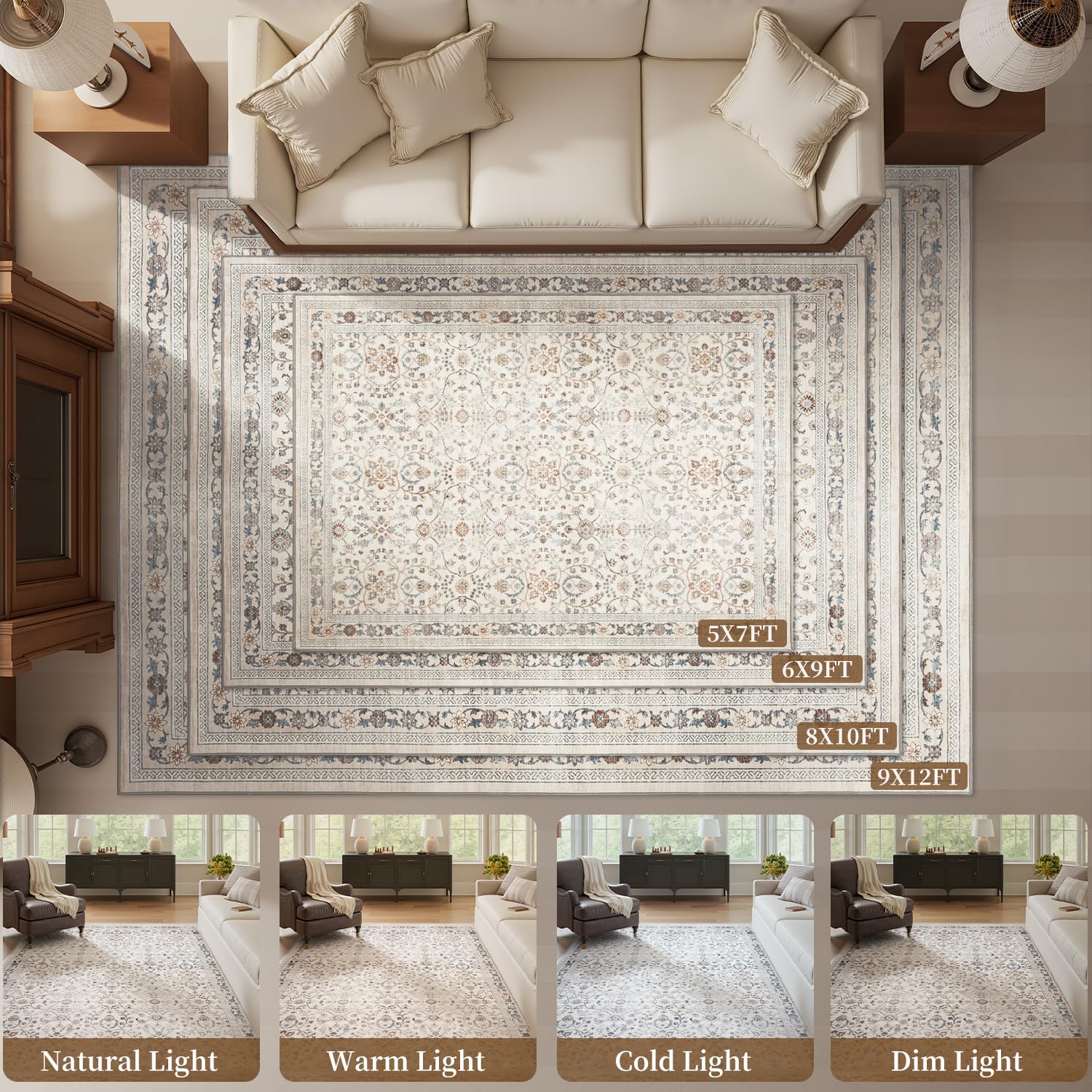MontVoo folded rug in packaging illustrating easy unroll and setup