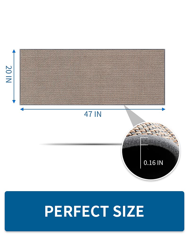 MontVoo rug in a styled kitchen scene adding protection and neutral style