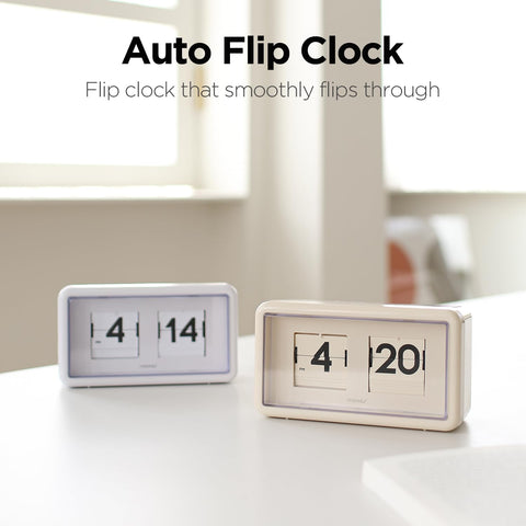 mooas flip clock close-up of numbers for high-contrast readability at a glance