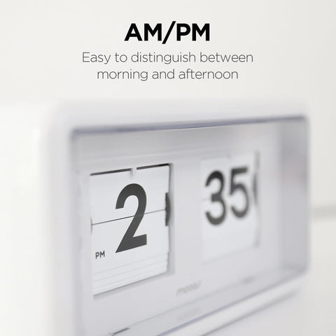 mooas flip clock on desk lifestyle showing decor impact and easy desk placement