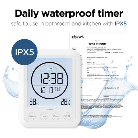 mooas in shower showing water resistance for safe bathroom use
