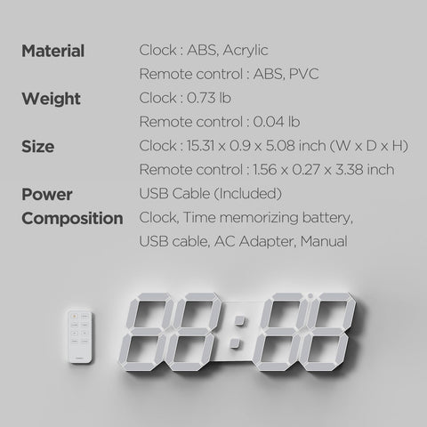 mooas power adapter and US plug adapter included for easy installation