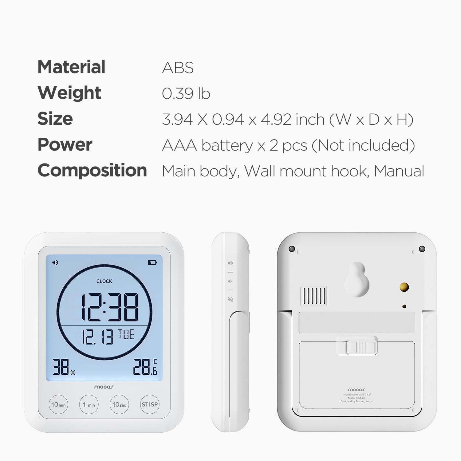 mooas next to coin showing compact size for space-saving benefit