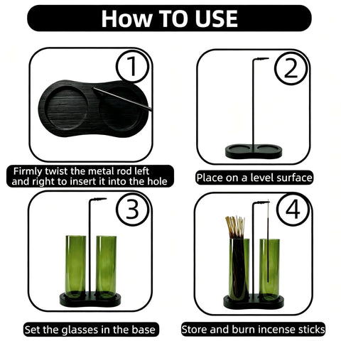 Moocervi storage tube holding extra incense sticks visibly and neatly