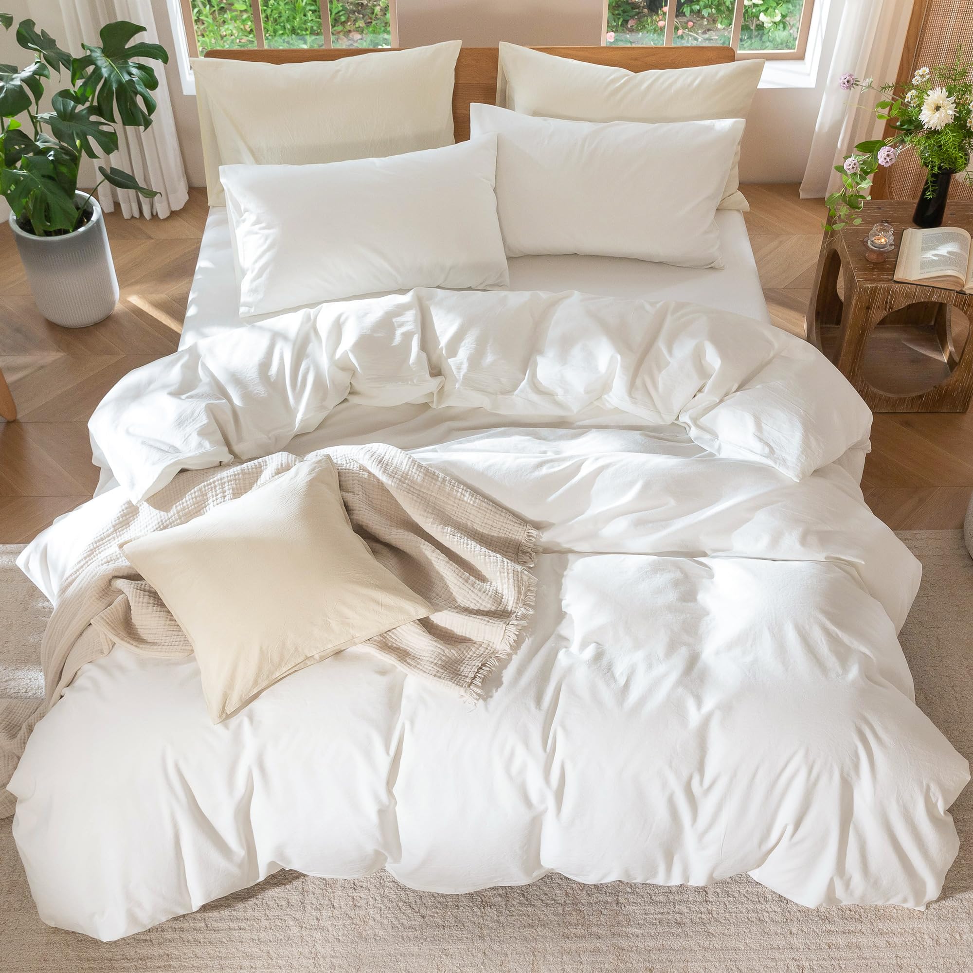 MooMee styled bedroom with duvet set showing relaxed resort-like comfort