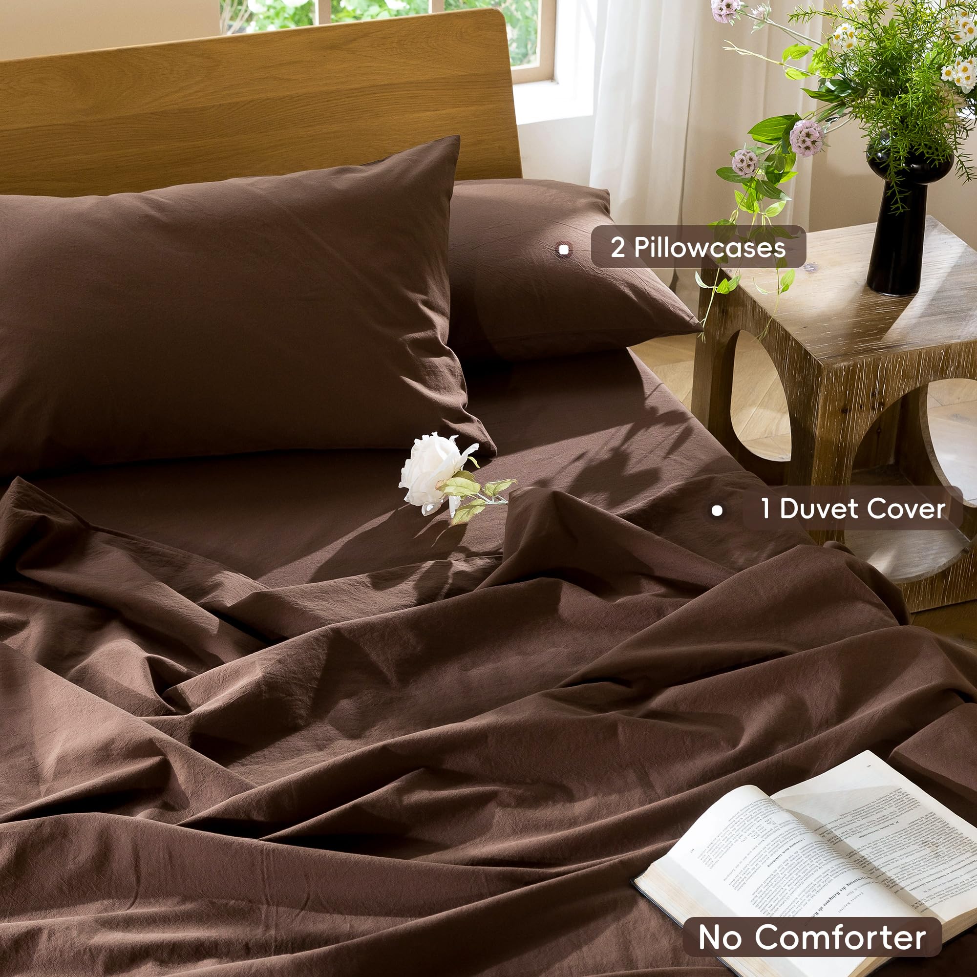 MooMee fabric texture close-up showing washed cotton feel and breathable comfort benefit