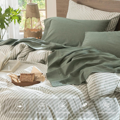 MooMee flat sheet folded to display full queen dimensions and drape