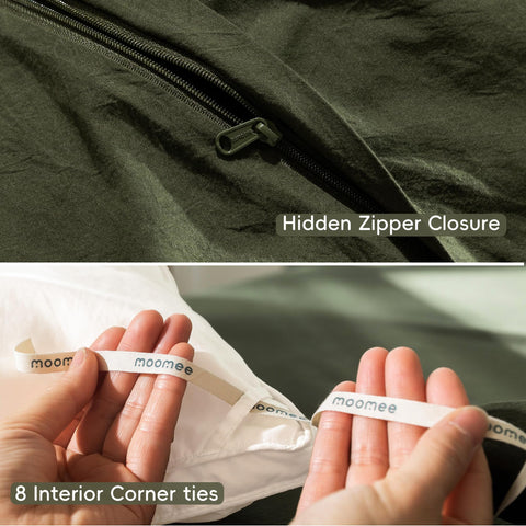 MooMee folded set with label illustrating packaged neat presentation