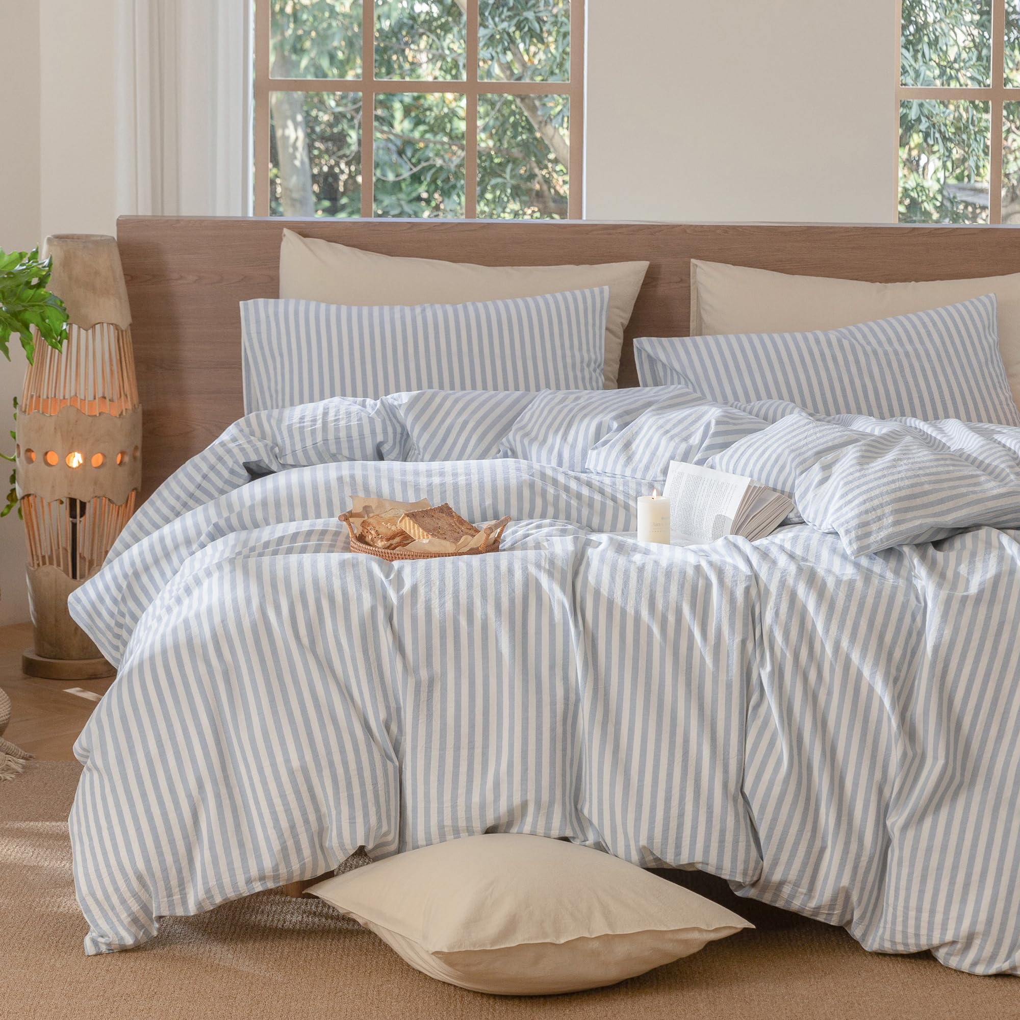 MooMee queen-size spread shown on bed for accurate scale and coverage