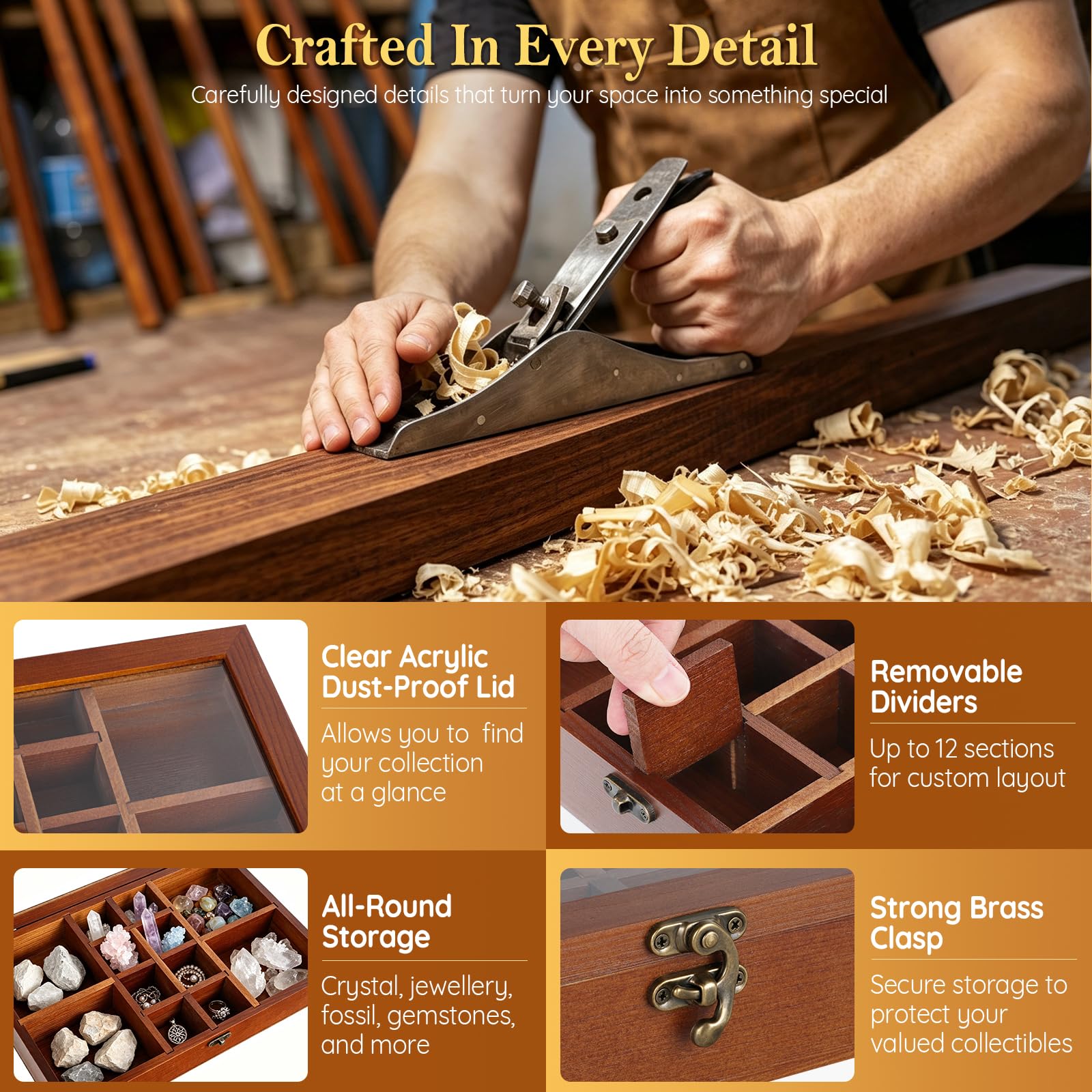Mooncraftlogy removed divider detail demonstrating flexible layout and easy reconfiguration