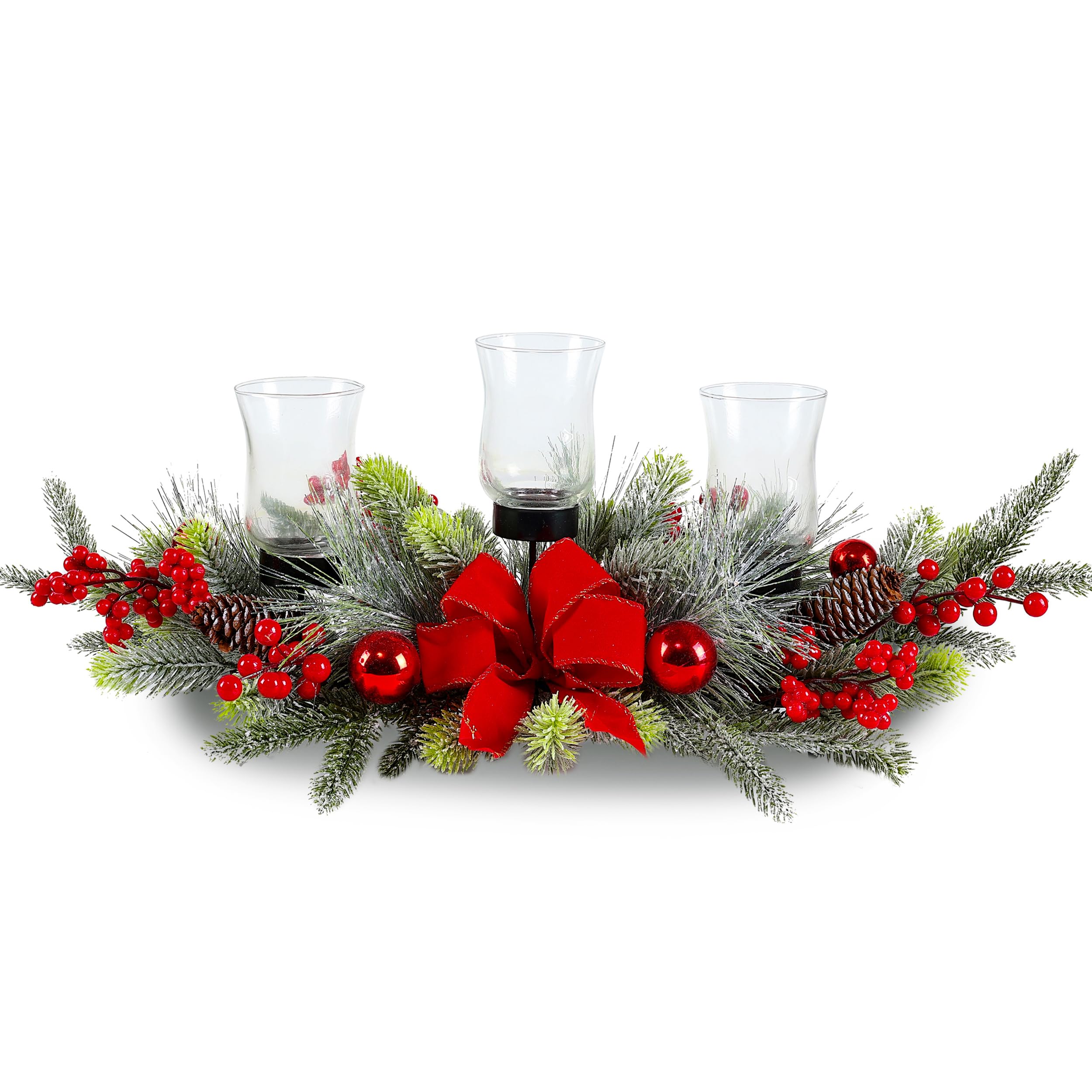 MOONET centerpiece front view showing full arrangement and festive color