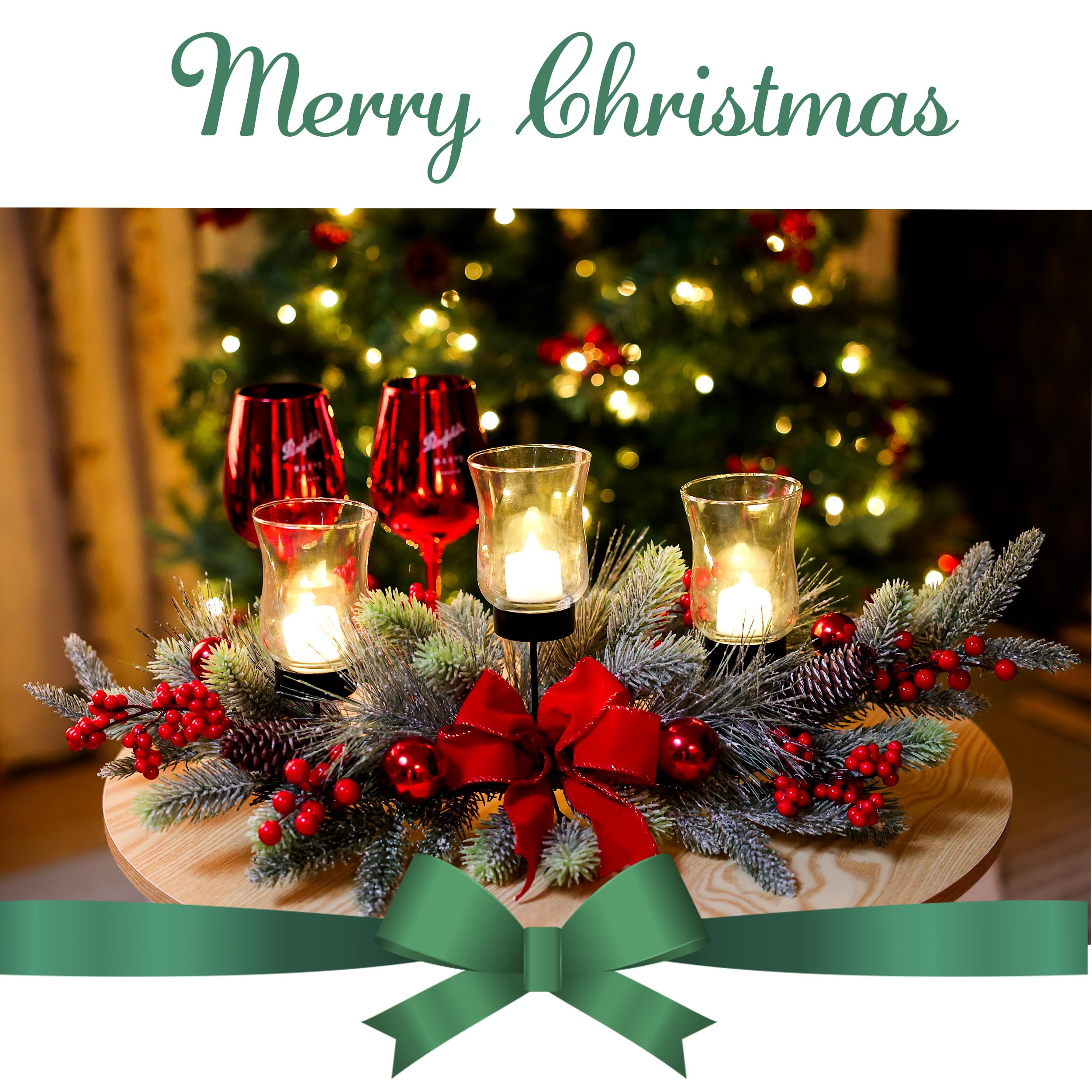 MOONET centerpiece staged on dining table demonstrating holiday ambiance