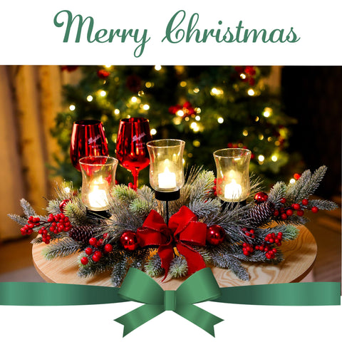 MOONET centerpiece staged on dining table demonstrating holiday ambiance