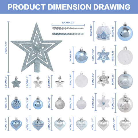 MoonXmas close-up of the star tree topper highlighting durable shatterproof construction