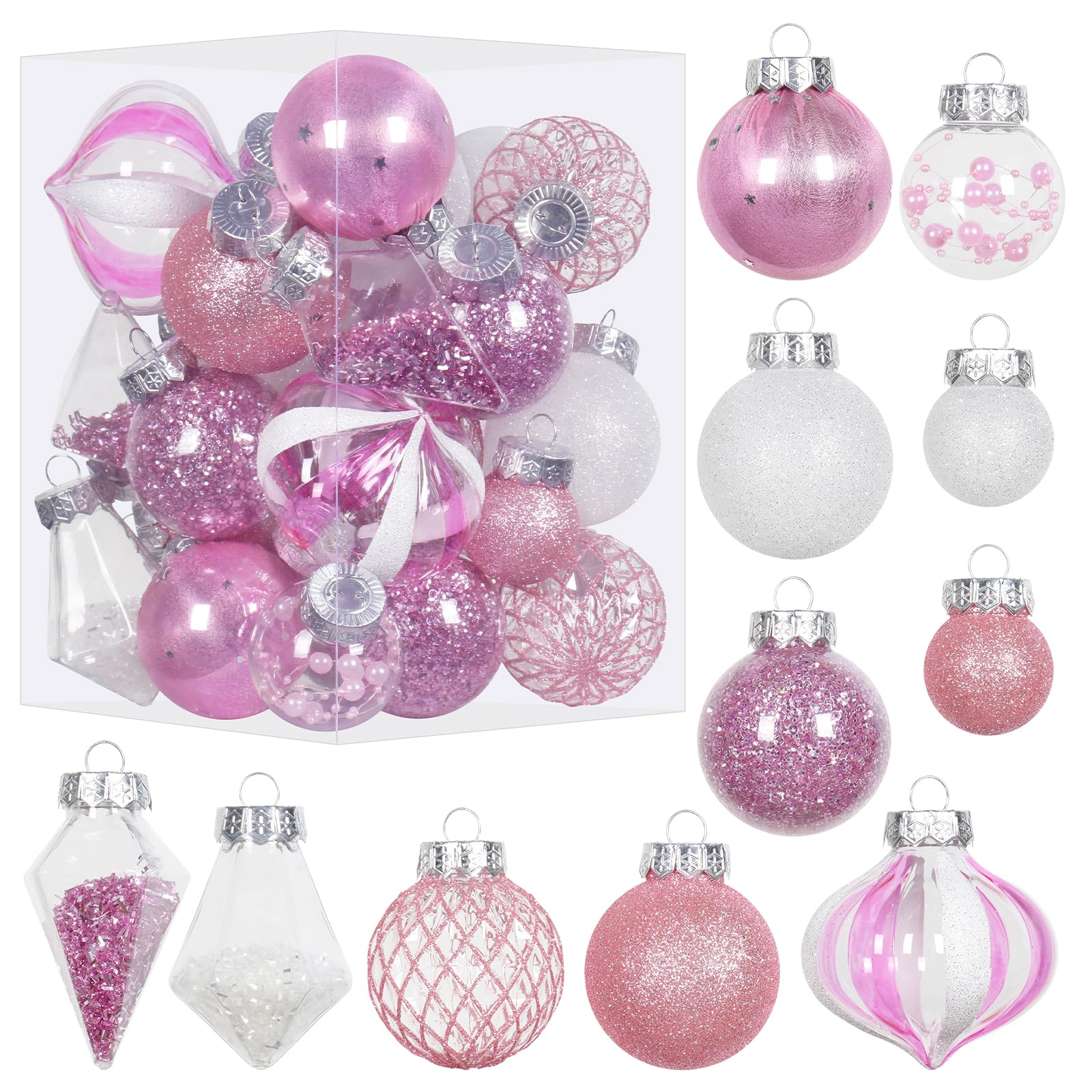 MoonXmas front packaging view showing pink white set and easy setup benefit