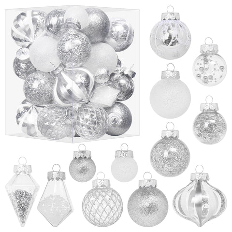 MoonXmas front view of ornament set packaging showing contents and benefits