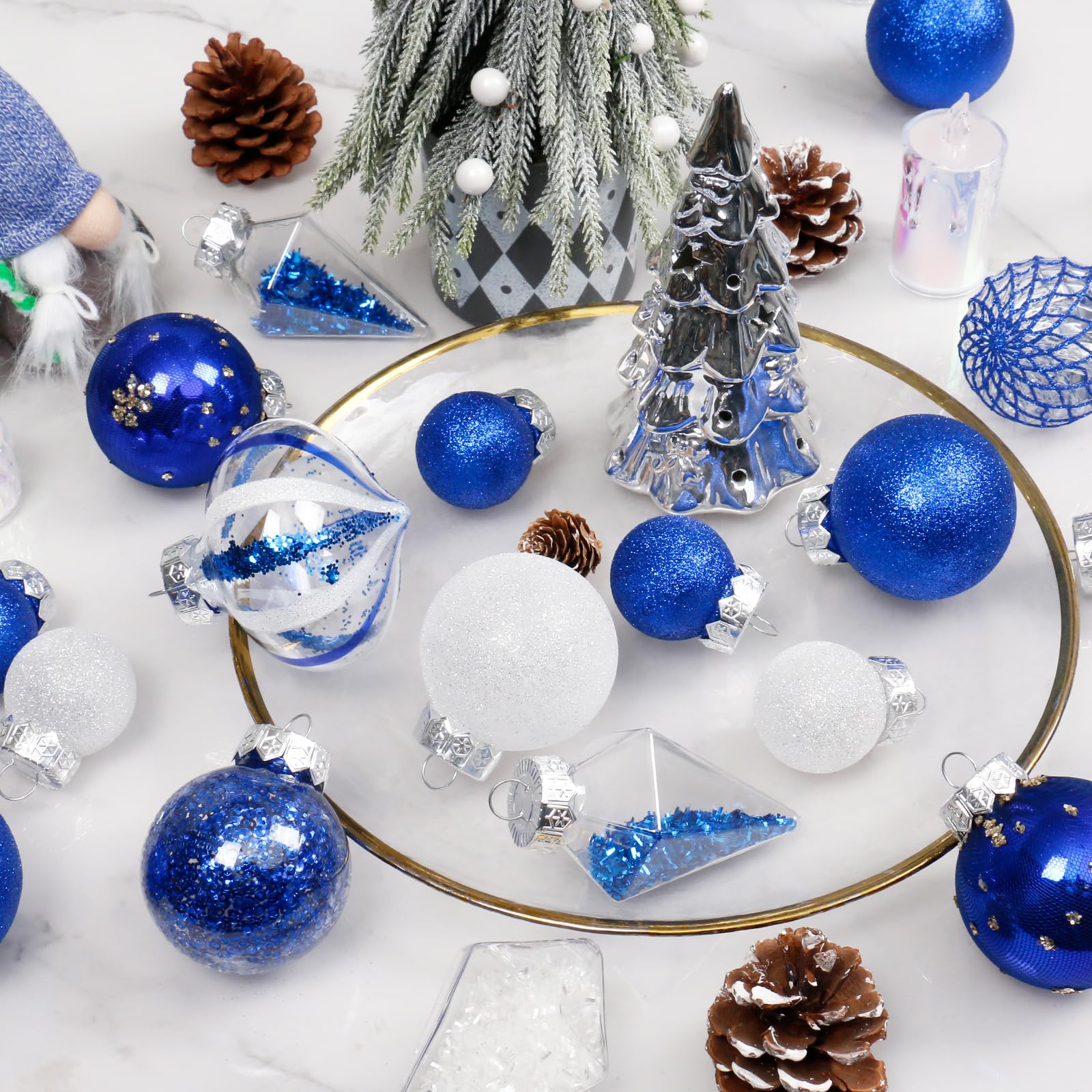 MoonXmas ornaments used as a table centerpiece showing versatile event styling