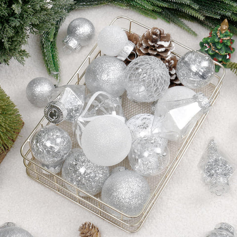 MoonXmas assortment hung on a tree showing size variety and cohesive styling