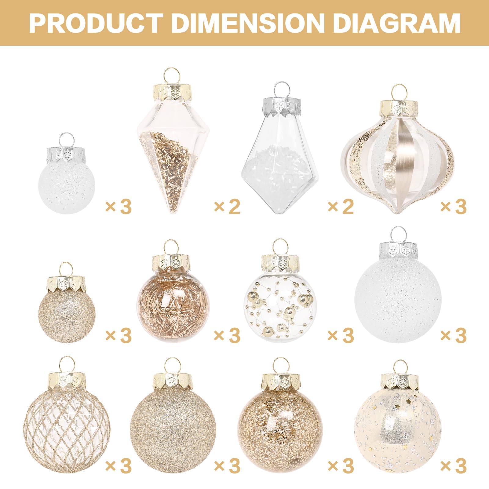 MoonXmas ornaments integrated into wreath and garland for flexible decorating