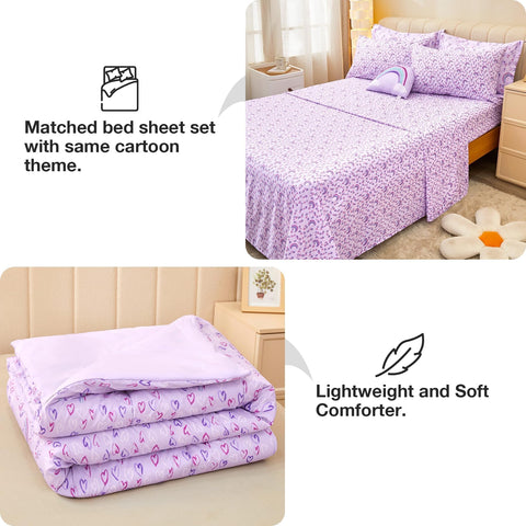 Mooreeke styled bedroom with set installed showing cheerful kids room transformation