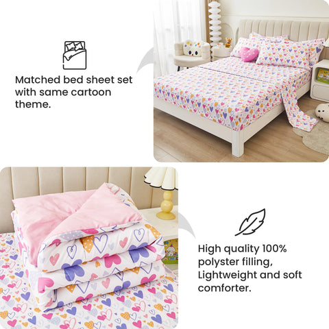 Mooreeke comforter reverse solid pink showing reversible styling benefit
