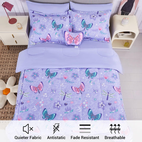 Mooreeke comforter flipped to solid reverse showing reversible styling benefit