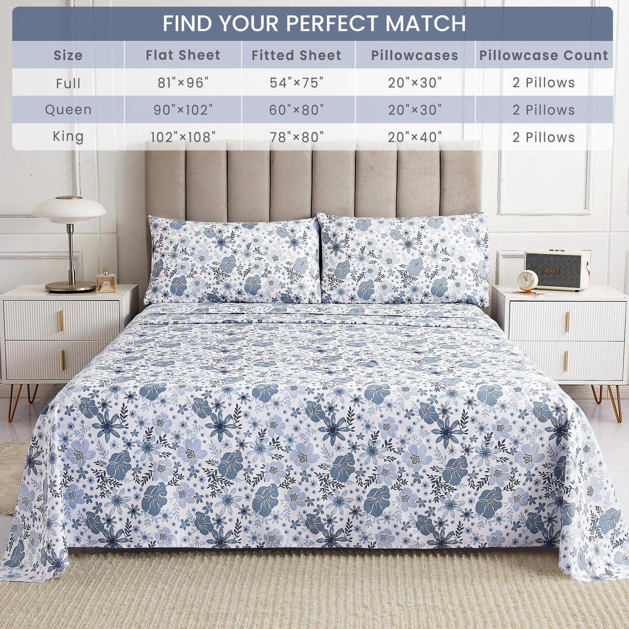 Mooreeke styled bedroom with sheets on bed showing design enhances room decor benefit